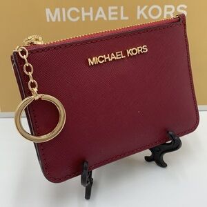 MICHAEL KORS SMALL TOP ZIP COINPOUCH WITH ID CARD MULBERRY COLOR